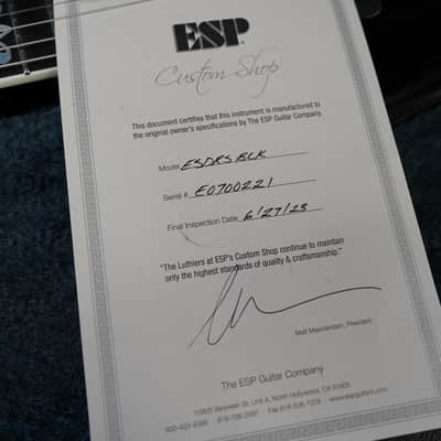 ESP CUSTOM SHOP Sammy Duet RS FR - Black 6-String w/ Case (2023) image 6