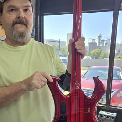 Dean Spire Bass Guitar 2000s - red custom shop image 2
