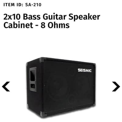 Seismic Audio SA-210 2x10" 200w 8 Ohm Bass Speaker Cab 2010s - Black image 2