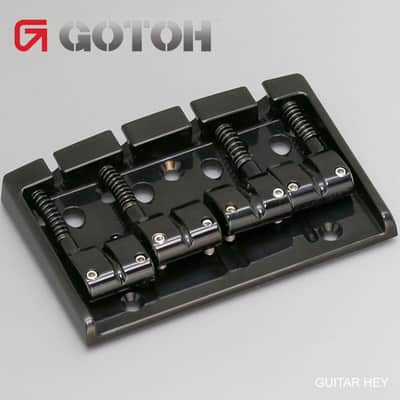 NEW Gotoh 404BO-4 4-String Bass Bridge MULTI TONAL Brass Saddles - BLACK