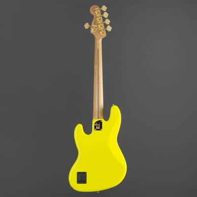 Fender MonoNeon Jazz Bass V MN Neon Yellow - 5-String Electric Bass image 4