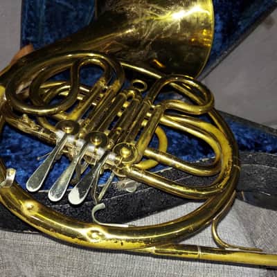 Continental Colonial Single French Horn, with case, Good playing condition, USA image 14