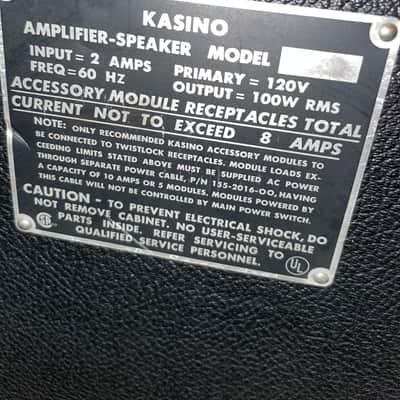 VINTAGE 1972 Kasino 200 Guitar and Bass Amplifier image 9