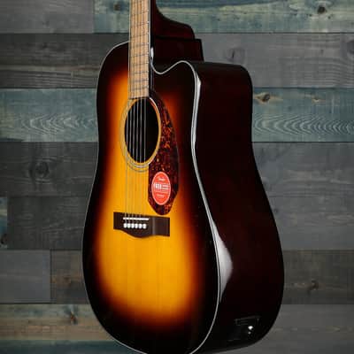 Fender CD-140SCE Dreadnought, Walnut Fingerboard, Sunburst w/case image 7