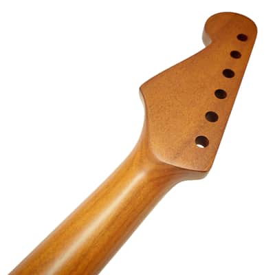 S-Style neck Roasted maple with maple fretboard (Nitro Satin) - round end frets image 5