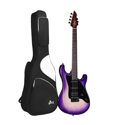 WINZZ Gravity PRO Series -WGS150 Solid Alder Body ST electric guitar With Roasted Maple Neck, HSS Pickups, Rosewood Fingerboard, D'Addario EXL120 Strings, Mini Double Locking Tremolo - Purple image 1