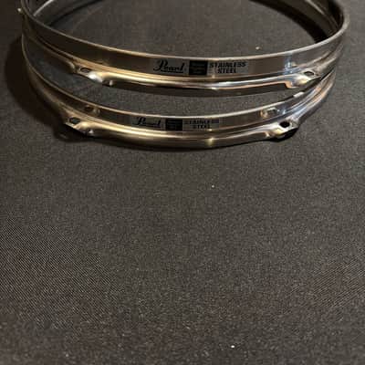 Pearl Stainless Steel 12” 2.3 drum hoops 1990’s - Stainless steel image 1