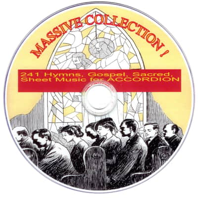 Massive Hymns, Gospel, Sacred Accordion Sheet Music DVD WITH 436 Selections image 1