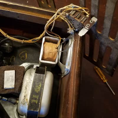 Sound Scriber Rare Vintage Record Cutting Lathe small tube amp 1930s-1940s - stained wood image 4