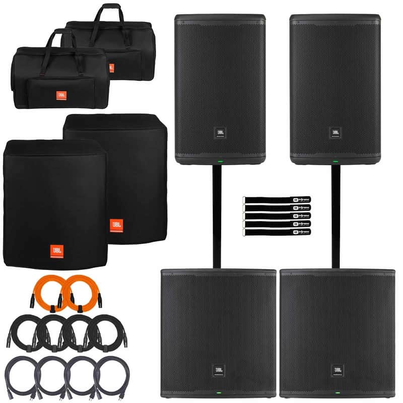 JBL Professional EON715 15" Speakers w EON718S 18" Subwoofers Pair Package - Open Box Mint image 1