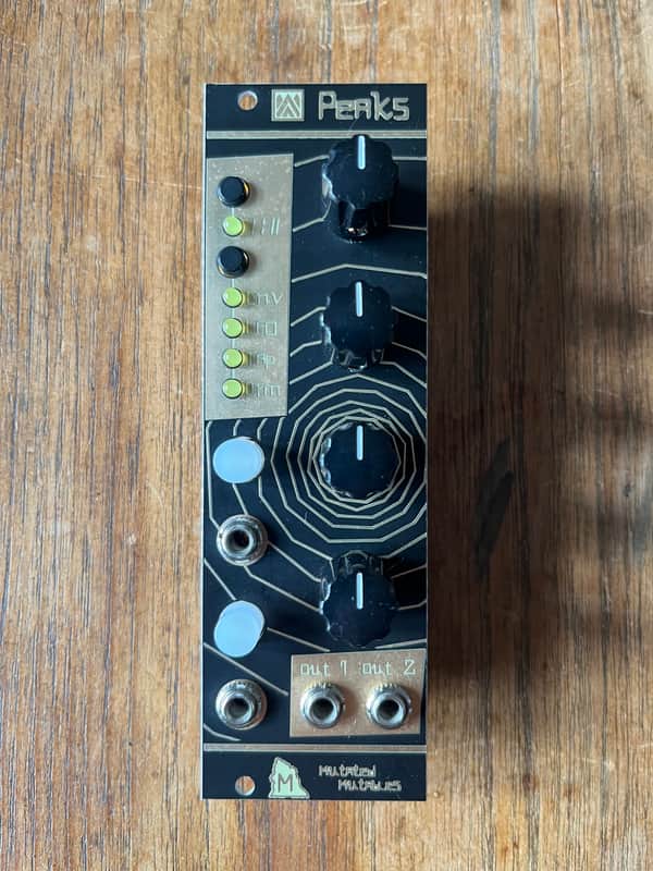 Mutable Instruments Peaks Clone Black & Gold Aluminium Panel image 1