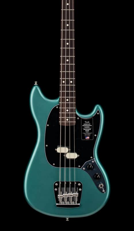 Fender American Professional Classic Mustang Bass - Faded Sherwood Green Metallic #90066 image 1