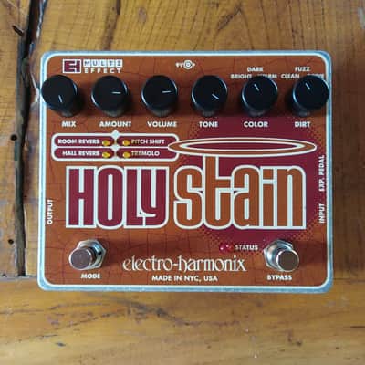 Electro-Harmonix Holy Stain Multi-Effects Pedal: Distortion / Reverb / Pitch / Tremolo 2008 - 2022 - Orange / Red image 1