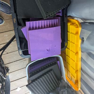 90 Foam Sound Panels. Purple and black. image 1
