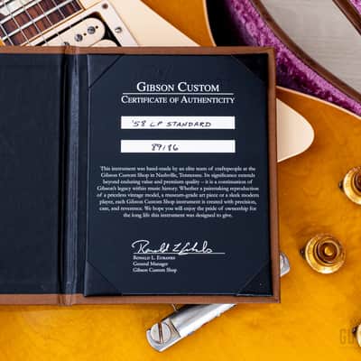 2019 Gibson Custom Shop Historic Hand Selected 1958 Les Paul Standard R8 Lemon Burst VOS w/ Case & Tags, Yamano image 21