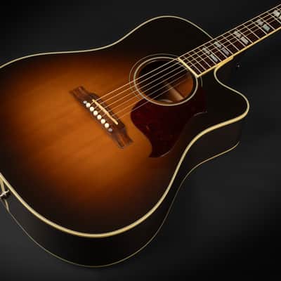 2014 Gibson Hummingbird Pro EC - Vintage Sunburst | USA Montana Square Shoulder Dreadnought Cutaway Pickup | CoA OHSC image 6
