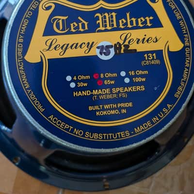 Weber Legacy Series 12" 65 Watts 8 ohms Speaker Scumback image 2