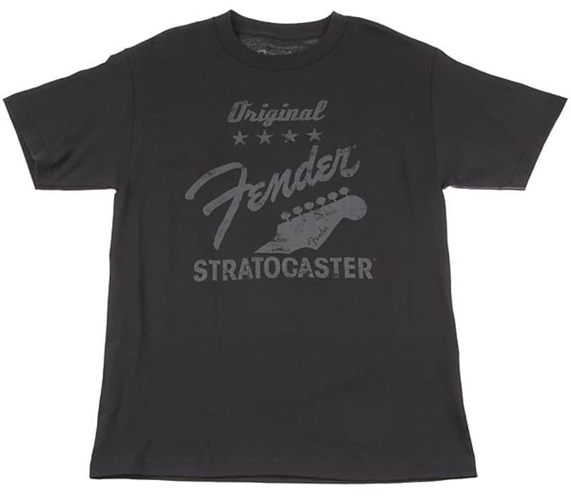 Fender Original Strat T-Shirt, Charcoal, S 2016 image 1