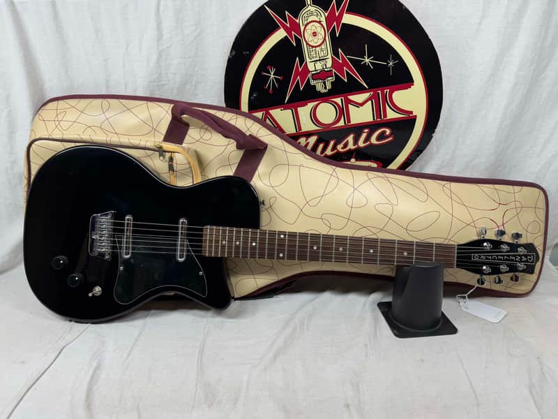 Danelectro '56 U2 Pro Guitar with Gig Bag Reissue - Black image 1