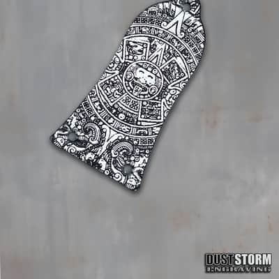 Mayan Truss Rod Cover for Epiphone Les Paul in Silver Acrylic Mirror image 2