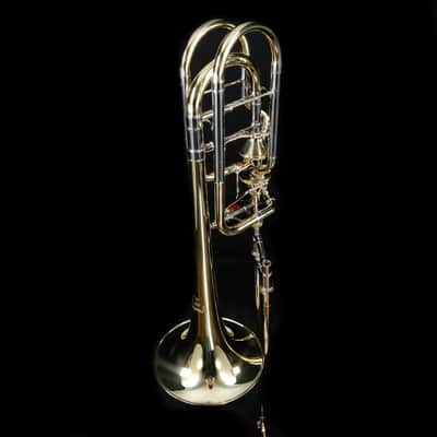 Bach 50AF3 Stradivarius Pro Bb/F/Gb Bass Trombone Infinity Valve Open Wrap image 11
