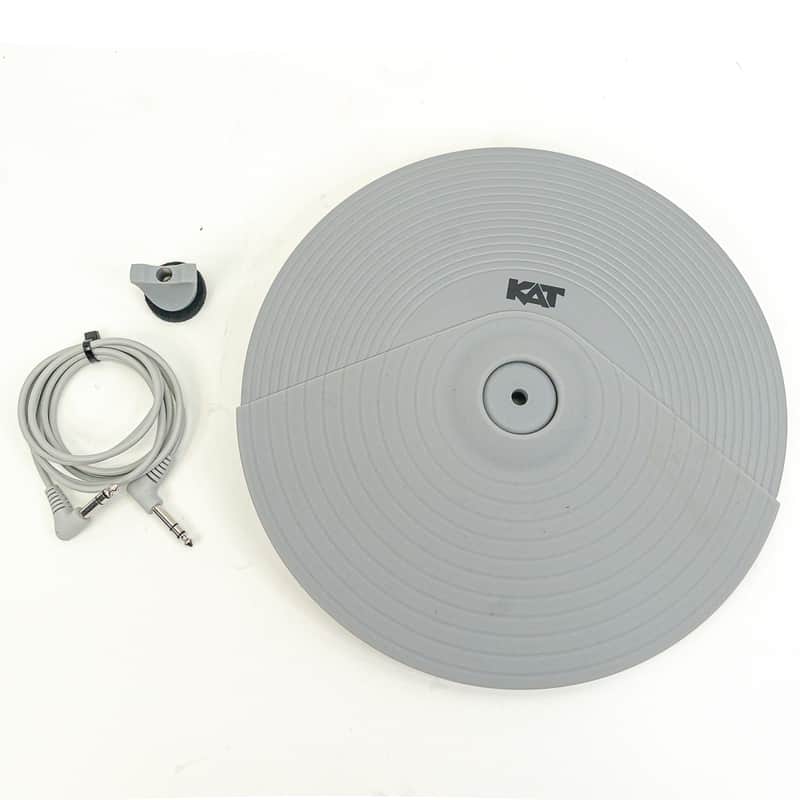 KAT Percussion KT2EP2 12" Dual-Zone Cymbal Pad – Grey – w/ TRS Cable & Wing Nut image 1