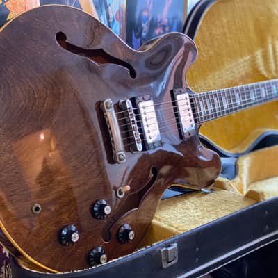 Greco Japanese Vintage SA700 Semi-Acoustic 1977 Walnut Japan MIJ w/ HSC image 1
