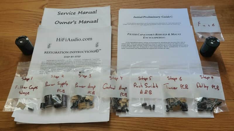 Kenwood KR-11000 restoration kit filter capacitor repair rebuild fix image 1