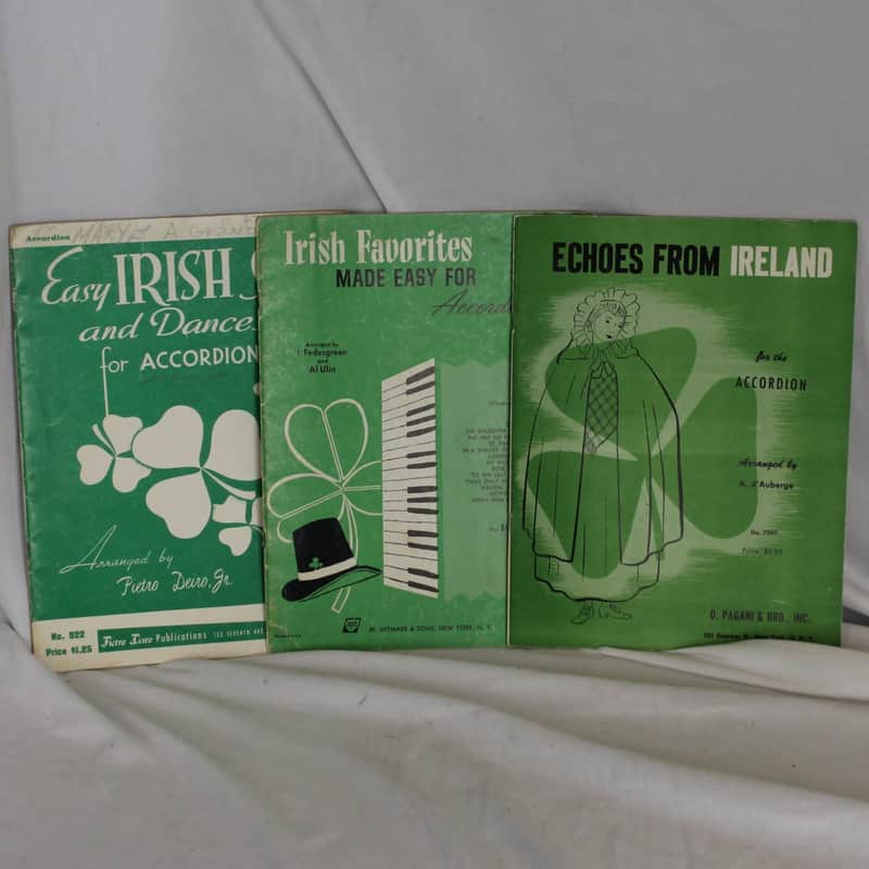 Lot of 3 Used Accordion Books - Favorites from Ireland (O Pagani, Pietro Deiro, MPH) image 1