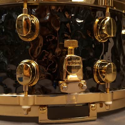 Mapex Black Panther Hammered Brass BPBR465H 14x6.5 Snare Drum | Original Owner image 11