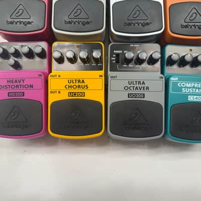 Behringer Chorus Distortion Fuzz Octaver Reverb Guitar Effect Pedal Lot Of 8 image 3