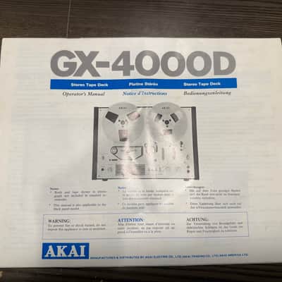 Akai GX-4000D 1/4" 4-Track 2-Channel Tape Recorder 1978 - 1985 - Silver image 13