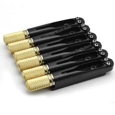 6 String Headless Guitar Brass Bridge Single String Individual Saddles image 2