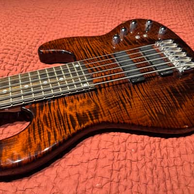 Curbow Custom 6 String Jazz Bass 2005 - Flame Maple image 1