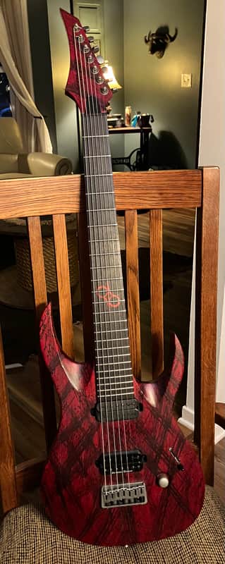 Solar Guitars A2.7CANIBALISMO+ 2024 - BLOOD RED OPEN PORE W BLOOD SPLATTER image 1