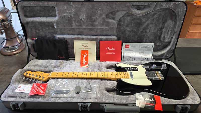 Fender American Professional II Telecaster BRAND NEW 75TH ANNIVERSARY 2021 Tuxedo Black USA Tele Case Queen Time Capsule Electric Guitar image 1