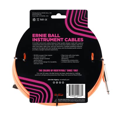Ernie Ball 6079 Cavo Braided Neon Orange 3,05 m image 2