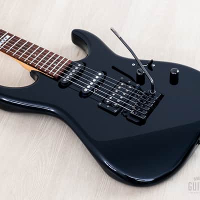 1980s ESP Custom Shop Mirage SSH Superstrat Black w/ Case image 10