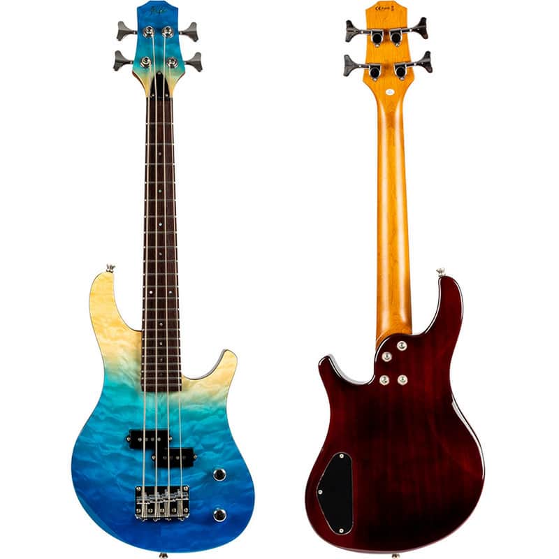 Flight Mini Bass TBL Solid Body Transparent Blue image 1