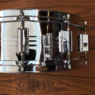 USED Pearl Jupiter 5x14 Chrome Over Brass Snare Drum | Reverb