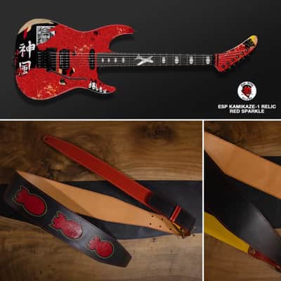 (Pre-Order) ESP Custom Shop George Lynch - Red Sparkle Painted Over Kamikaze-I Graphic Distressed With Matching Headstock image 5