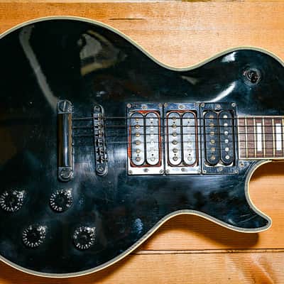 Ibanez 3-Pickup Single Cutaway Custom 1976 Black image 1