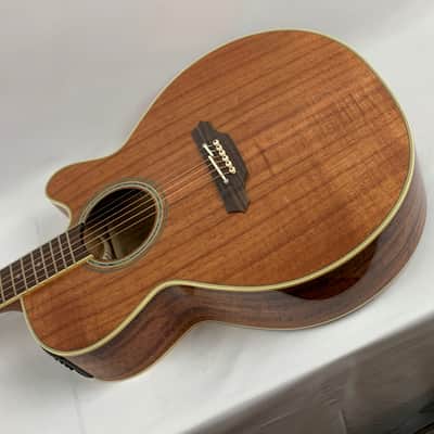 Takamine EF508KC NEX Koa Acoustic-Electric Guitar Gloss Natural + Hard Case B-Stock image 7