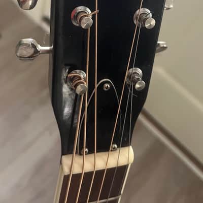 Vintage Regal Round Neck Resonator Acoustic Guitar Sunburst image 8