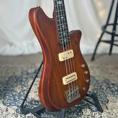 Offbeat Guitars "Hope" 30" Short Scale Bass in Cayenne on Carved Top Spanish Cedar, TV Jones Thunder'Mag/Thunder'Blade Pickup Set, Leo Quan Badass Hardware image 2