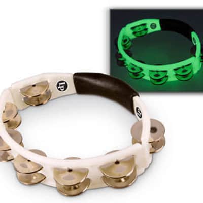 Latin Percussion Cyclops Hand Held White Glow In Dark Tambourine LP150-GLO image 1