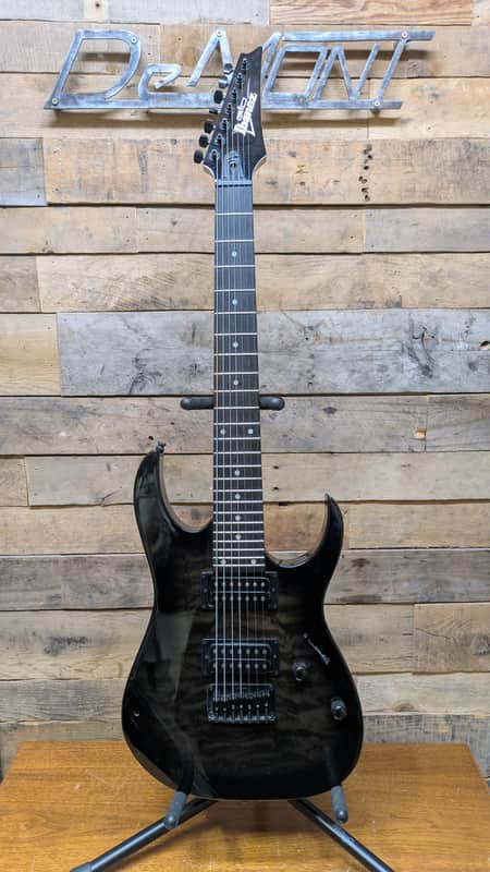 Ibanez Gio 7-String GRG7221QA Electric Guitar -Trans Black Burst image 1