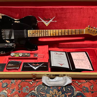 Fender Custom Shop '50 LTD Heavy Relic Double Esquire 2024 Black image 2