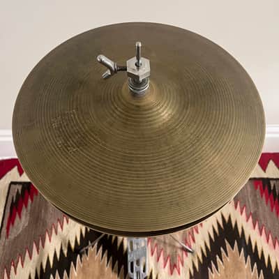 Zildjian 13" A. Zildjian '60s Stamp Hi-Hat Cymbals (Pair) 1960s - 760g and 1174g image 4