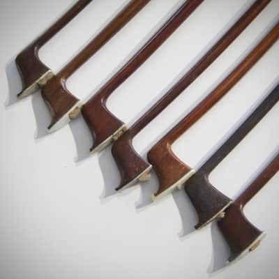 German Violin Bows Various Makers High Quality 4/4, 7/8, 3/4, & 1/2 Sizes Lot of Ten (10) Circa-1900s-Brown image 9